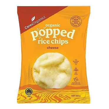 Ceres Organics Popped Rice Chips Cheese 100g